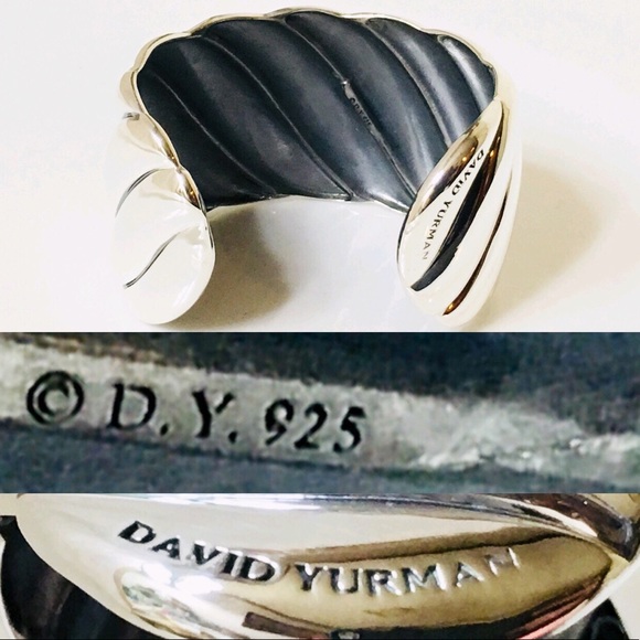 David Yurman Wide Sculpted Cable Cuff Bracelet - Picture 5 of 8